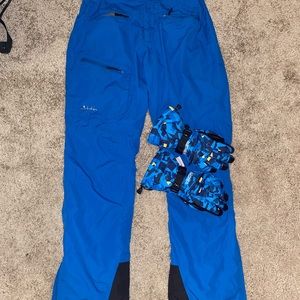 Ski/winter pants and gloves matching set